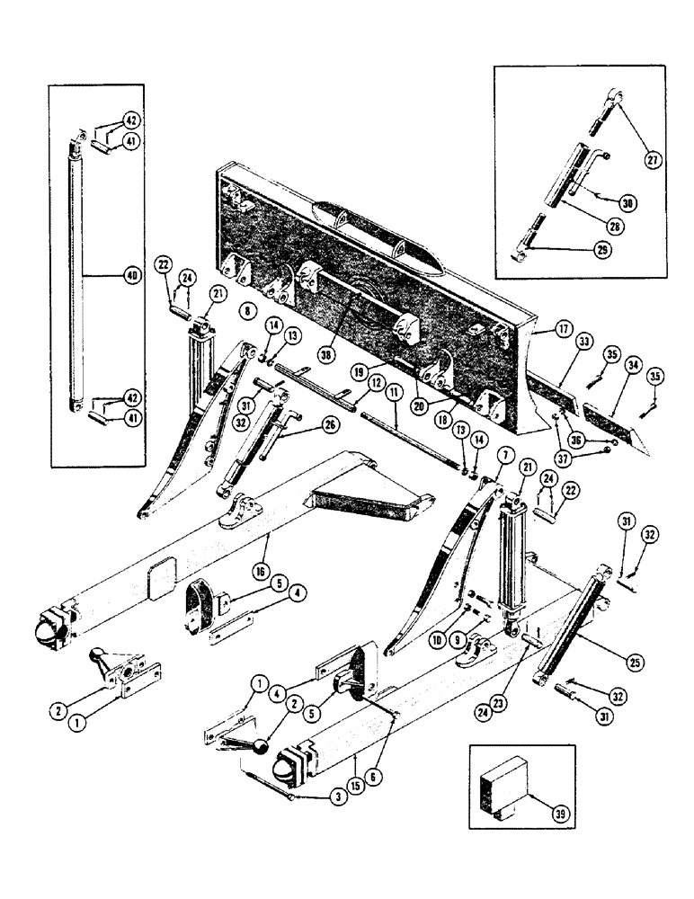 Схема запчастей Case 600 - (180) - MECHANICAL CROWN & TILT DOZER INSTALLATION (05) - UPPERSTRUCTURE CHASSIS