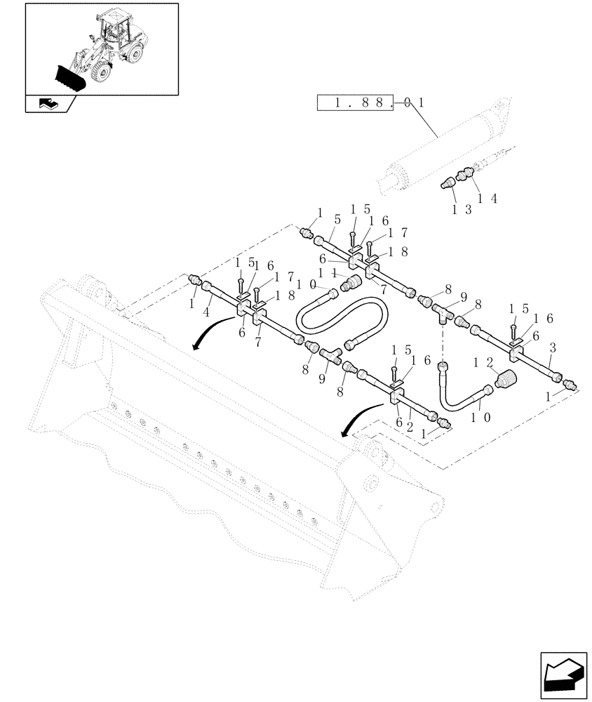Схема запчастей Case 21E - (723[02]) - 4X1 BUCKET (0,7M³) X 1900MM WITH TEETH (09) - LOADER/BACKHOE