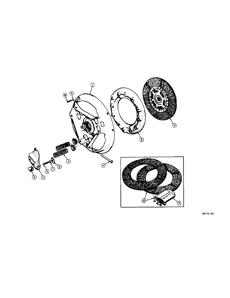 Схема запчастей Case 420 - (046) - CLUTCH (03) - TRANSMISSION