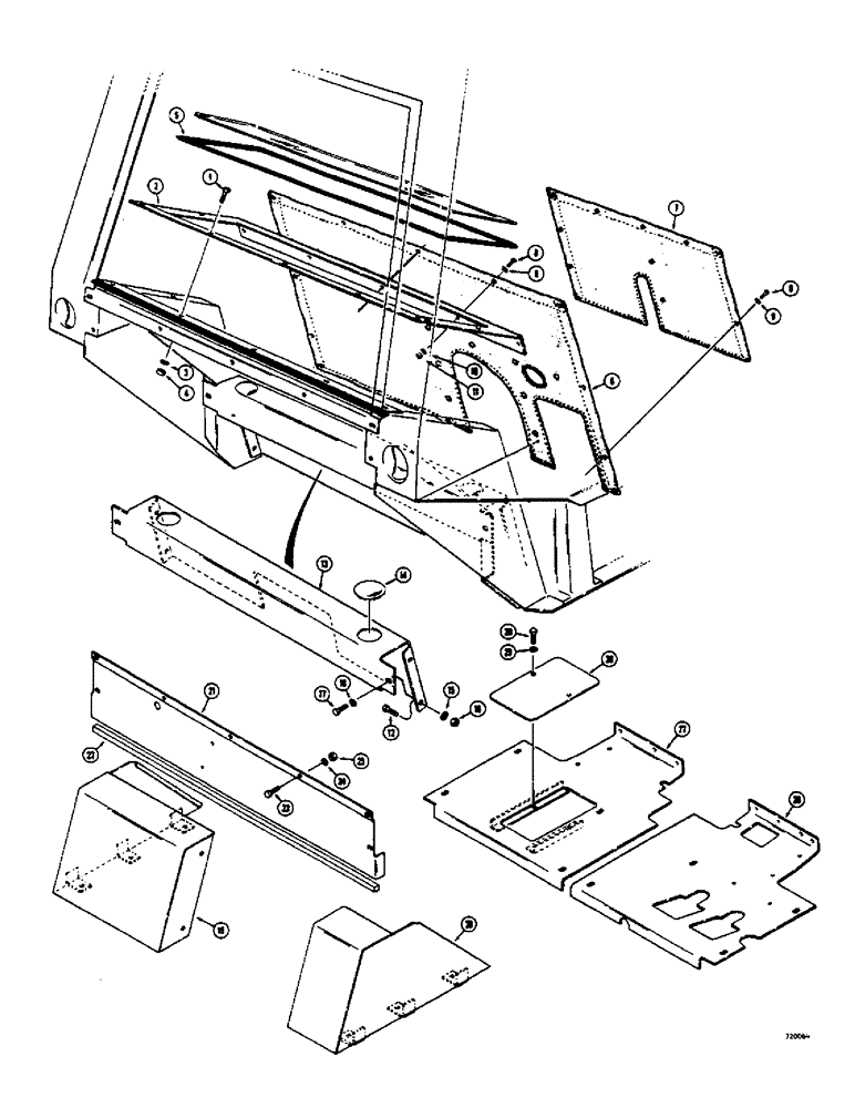 Схема запчастей Case 580B - (184) - OPERATORS CAB, CAB MOUNTING & CLOSURE PARTS (SPECIAL) (09) - CHASSIS/ATTACHMENTS