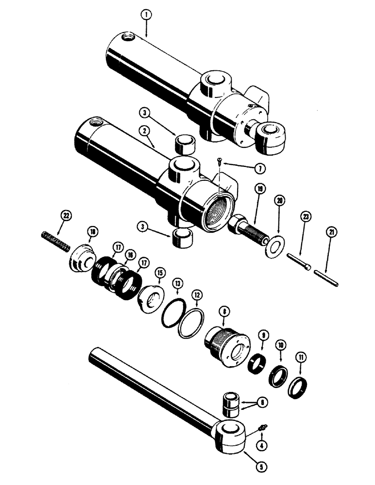 Схема запчастей Case 680CK - (173C) - G32675 & G32676 BACKHOE SWING CYLINDERS (35) - HYDRAULIC SYSTEMS