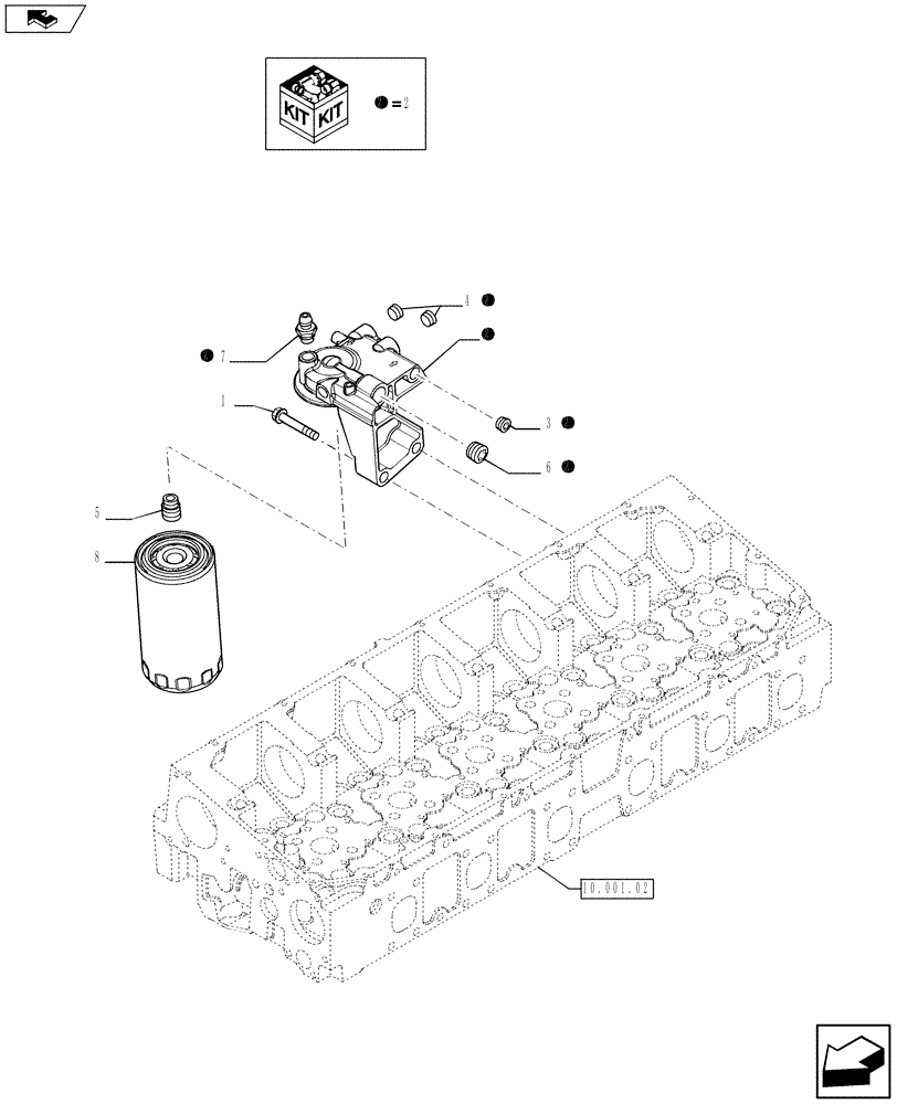 Схема запчастей Case F2CE9684C E020 - (10.206.01) - FUEL FILTER (504088016 - 504216738 - 504216736) (10) - ENGINE