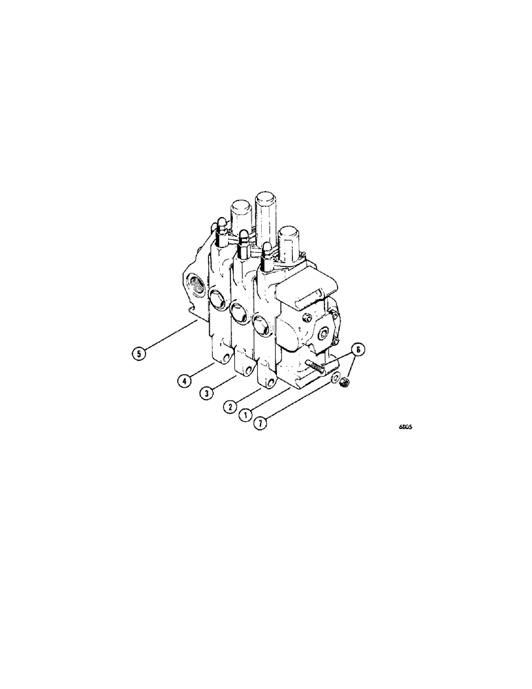 Схема запчастей Case 750 - (254[2]) - D41492 DOZER CONTROL VALVE (3 SPOOL) LATE PRODUCTION (07) - HYDRAULIC SYSTEM