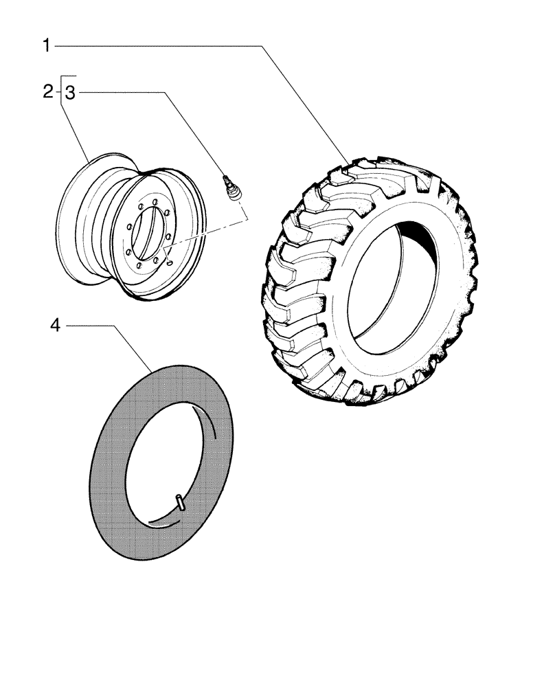 Схема запчастей Case 865 VHP - (06-70[01]) - WHEELS AND TIRES - 9" (06) - POWER TRAIN