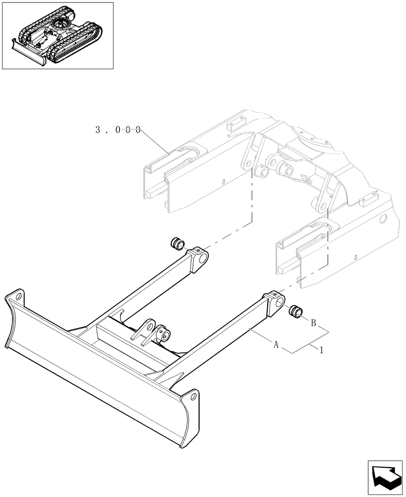 Схема запчастей Case CX16B - (3.050[01]) - DOZER (86) - DOZER