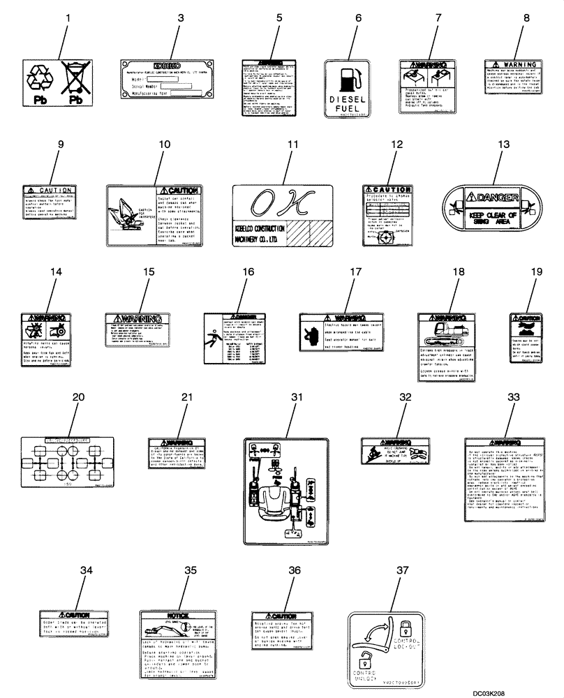 Схема запчастей Case CX47 - (09-50[00]) - DECALS - FRAME (09) - CHASSIS/ATTACHMENTS