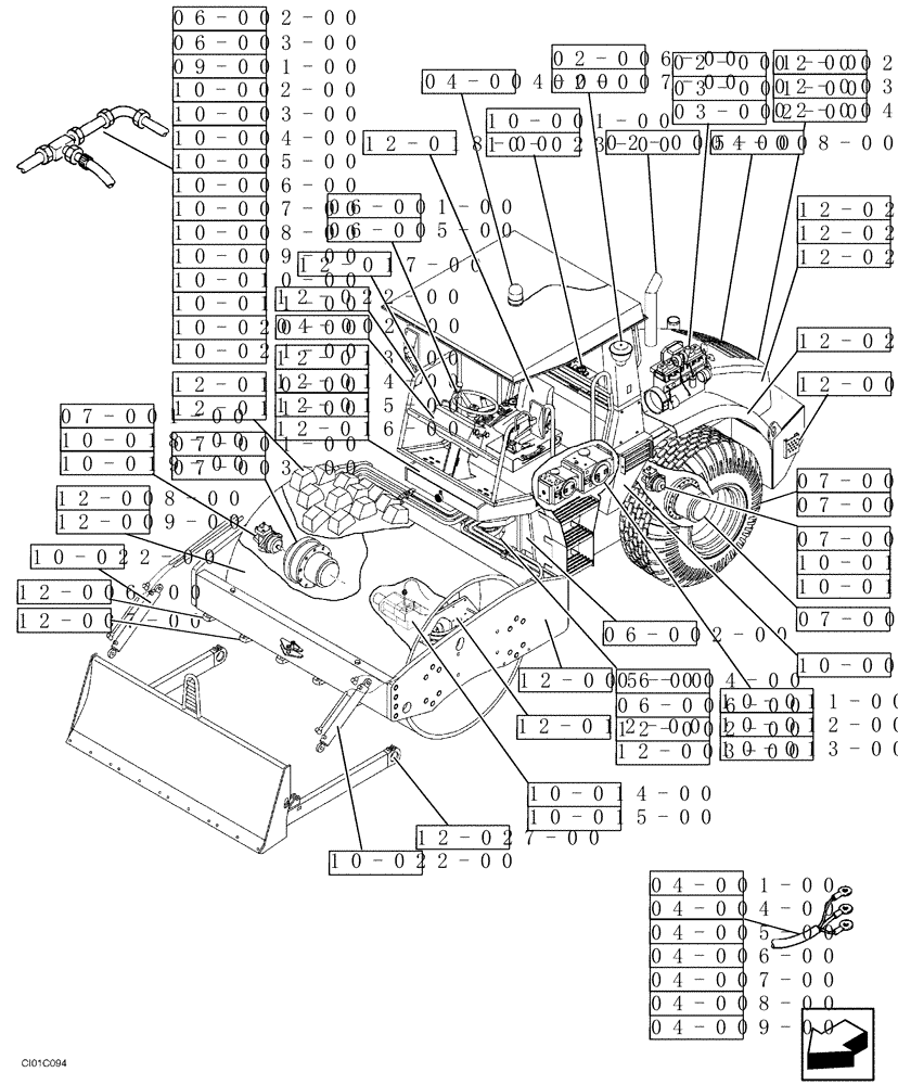 Схема запчастей Case SV212 - (00-002-00[01]) - COMPONENT INDEX - CANOPY (00) - PICTORIAL INDEX