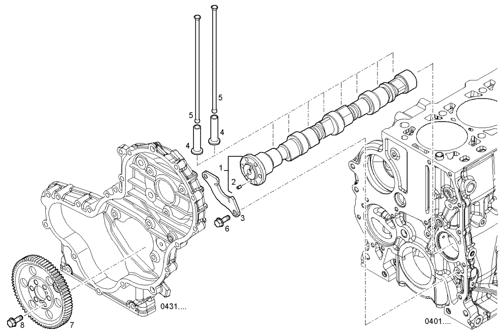 Схема запчастей Case F5CE9454G A001 - (1220.004) - CONTROLS (10) - ENGINE