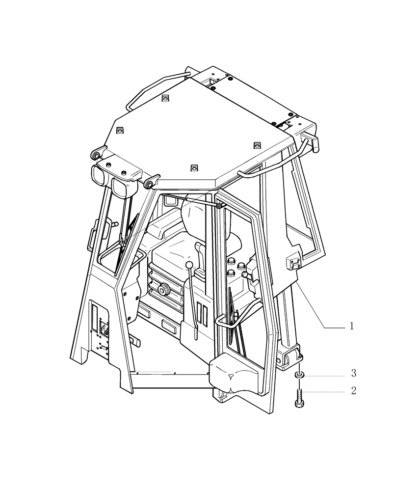 Схема запчастей Case 1850K LT - (9.653[01]) - ROPS CAB WITH CONDITIONER - OPTIONAL CODE 76078133 (19) - OPTIONS