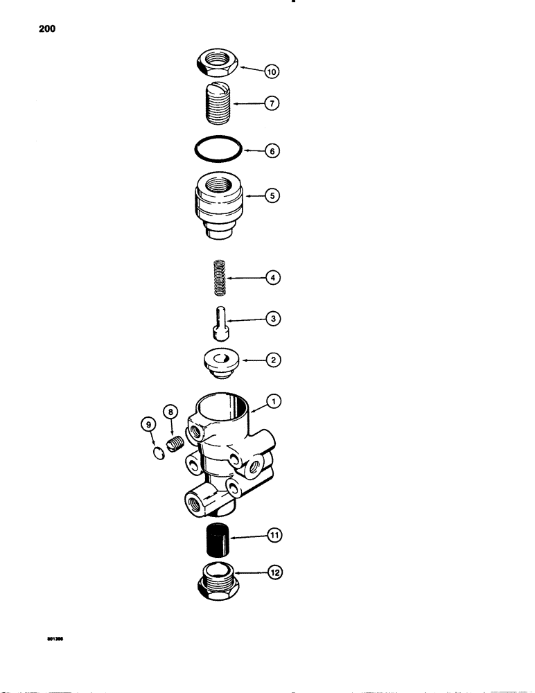 Схема запчастей Case 780B - (200) - BRAKE SYSTEM, N7281 AIR COMPRESSOR GOVERNOR (07) - BRAKES