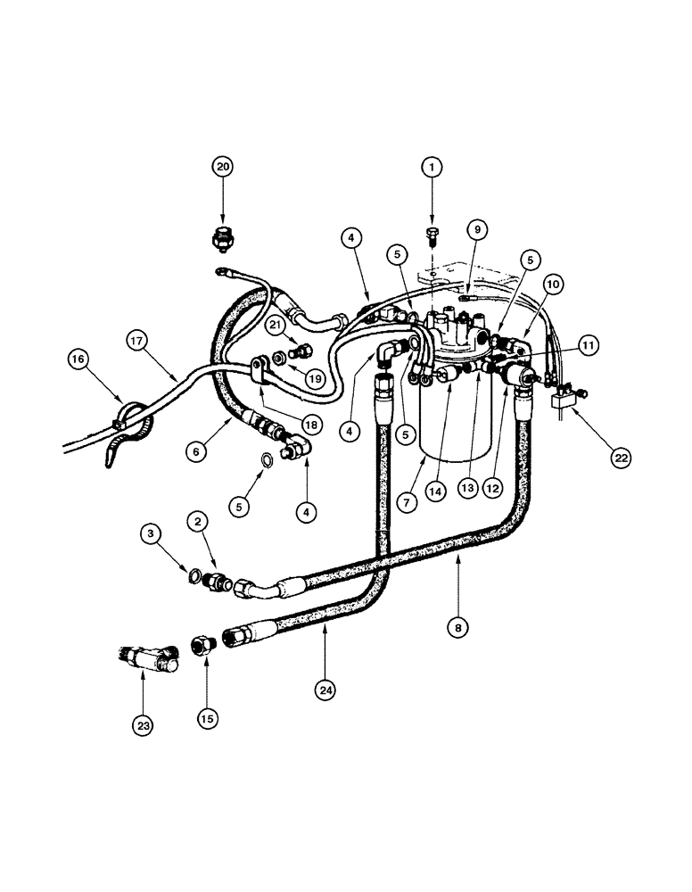 Схема запчастей Case 845 DHP - (06-08[01]) - TRANSMISSION - LUBRICATING SYSTEM (06) - POWER TRAIN