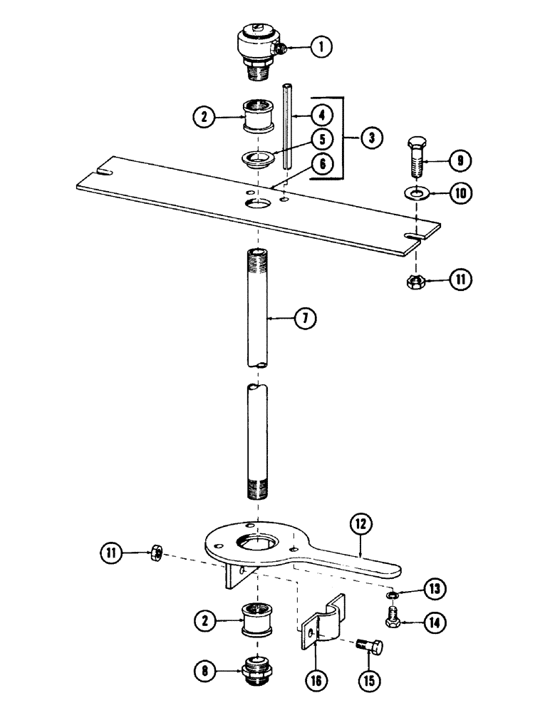 Схема запчастей Case 980 - (114) - INNER BRAKE SWIVEL AND RELATED PARTS (04) - UNDERCARRIAGE