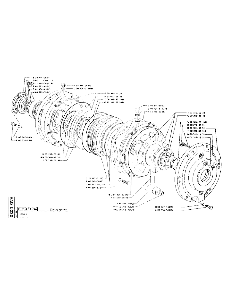 Схема запчастей Case 75P - (081) - HYDRAULIC MOTOR 1250 (07) - HYDRAULIC SYSTEM