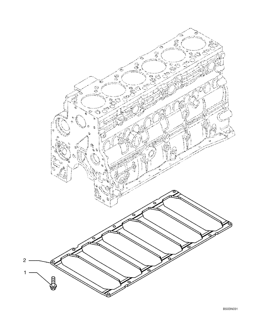 Схема запчастей Case 721D - (02-26) - CYLINDER BLOCK (02) - ENGINE