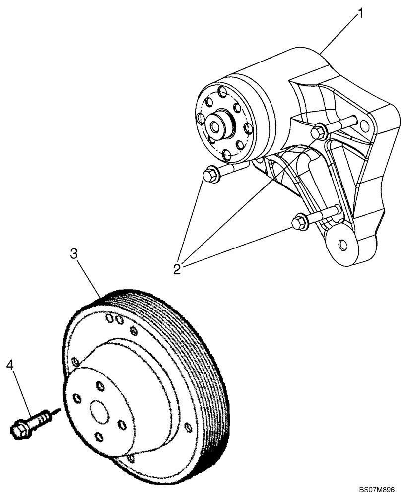 Схема запчастей Case 450 - (02-38) - FAN DRIVE (02) - ENGINE