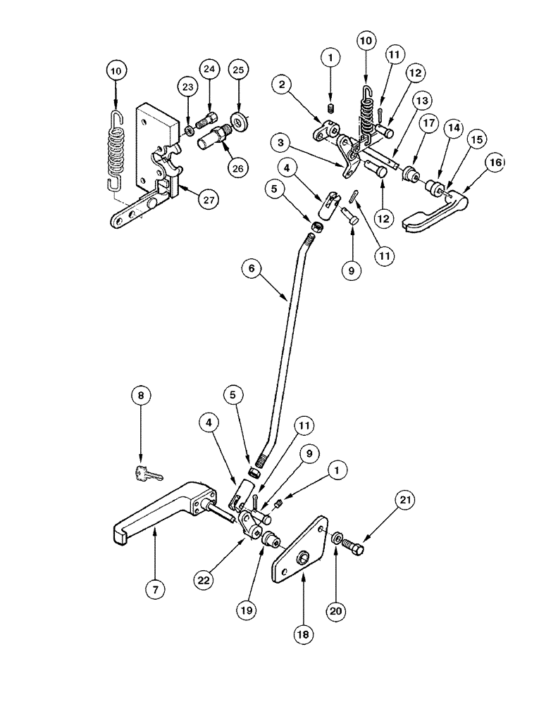 Схема запчастей Case 865 DHP - (9-068) - CAB - DOOR HANDLE (09) - CHASSIS