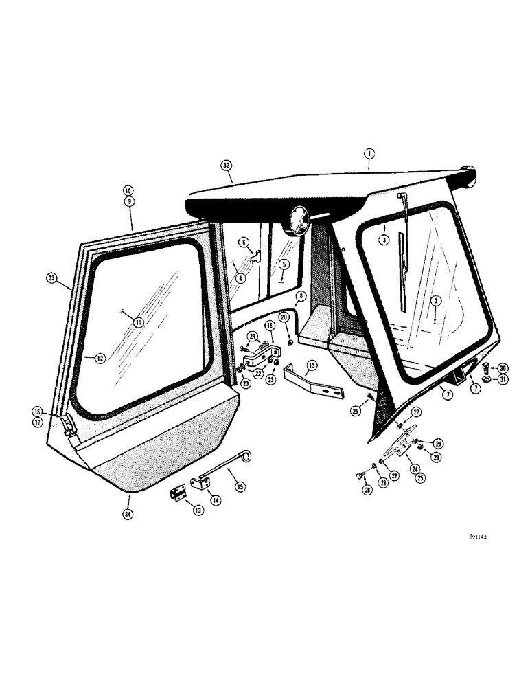 Схема запчастей Case W9B - (238) - OPERATOR CAB (09) - CHASSIS