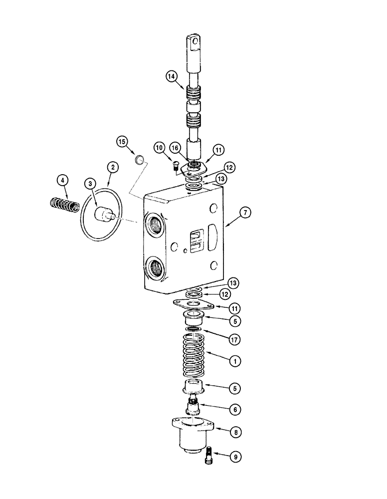 Схема запчастей Case 845 - (08-086[01]) - DISTRIBUTOR - ARTICULATION LINK VALVE (08) - HYDRAULICS