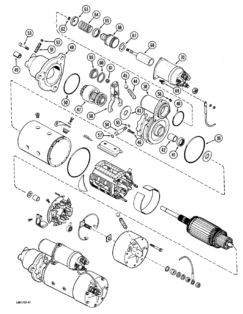 Схема запчастей Case W36 - (4-100) - L118276 STARTER, DELCO - REMY (04) - ELECTRICAL SYSTEMS