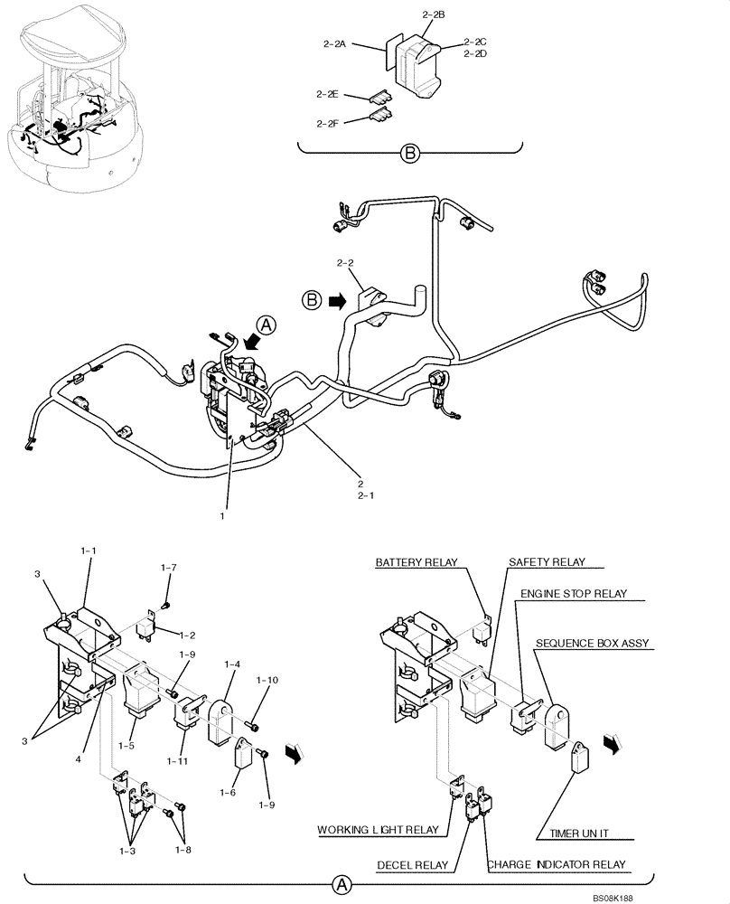 Схема запчастей Case CX50B - (01-084) - RELAY ASSY (PH24E00034F1) (05) - SUPERSTRUCTURE