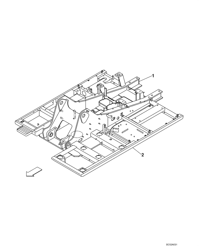 Схема запчастей Case CX290 - (09-02) - TURNTABLE (09) - CHASSIS