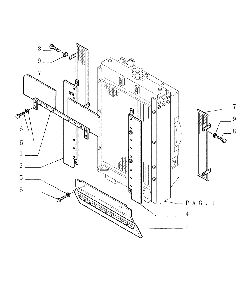 Схема запчастей Case 1850K LT - (0.550[02]) - ENGINE COOLING SYSTEM (01) - ENGINE