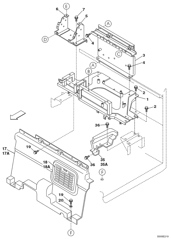 Схема запчастей Case CX460 - (09-14) - OPERATORS COMPARTMENT (09) - CHASSIS/ATTACHMENTS