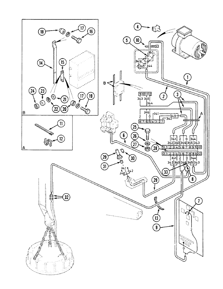 Схема запчастей Case 688 - (10) - ELECTRO-MAGNET ELECTRIC CIRCUIT 