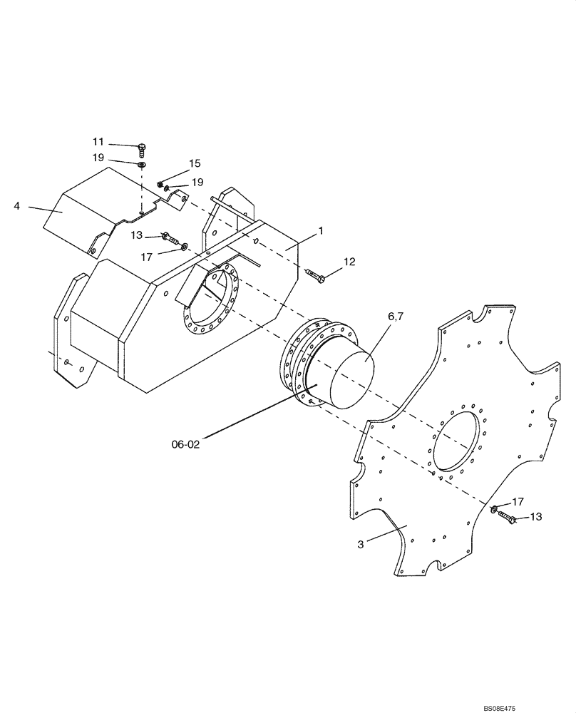 Схема запчастей Case SV210 - (06-03[01]) - DRUM DRIVE, FRONT (GROUP 31) (ND138827) (06) - POWER TRAIN