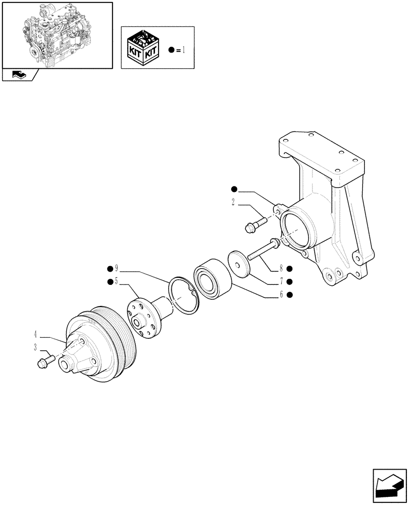 Схема запчастей Case F4DFE613C A005 - (10.414.0101) - FAN DRIVE (10) - ENGINE