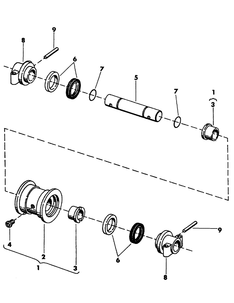 Схема запчастей Case 35YC - (011A) - TRACK ROLLER, (USED ON UNITS WITH SERIAL NUMBER 6266041 AND AFTER) (04) - UNDERCARRIAGE