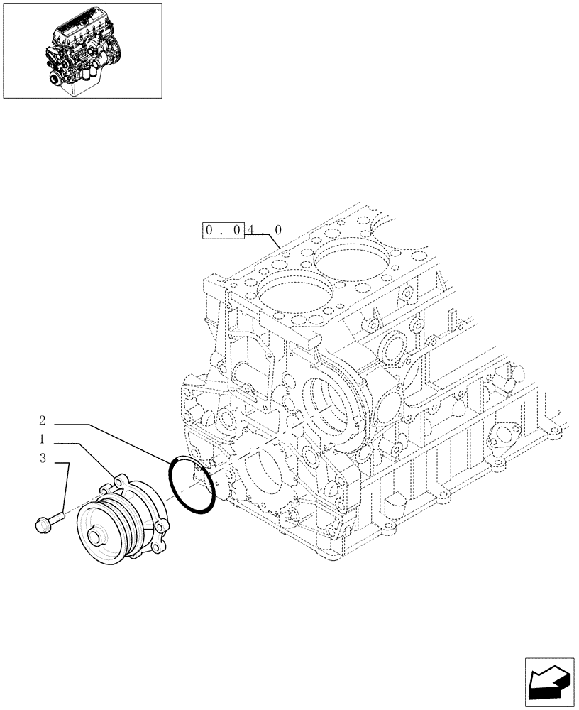 Схема запчастей Case F3BE0684A B002 - (0.32.0[01]) - WATER PUMP & RELATED PARTS (500364473) 