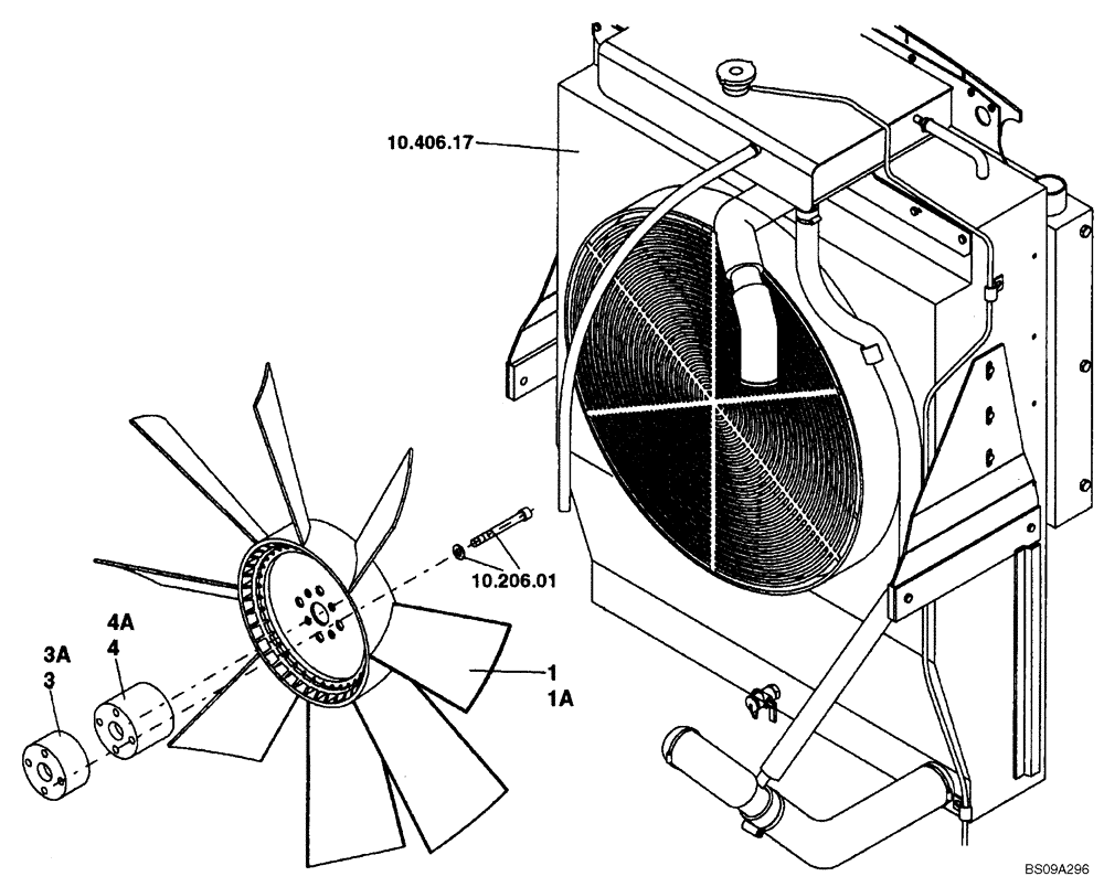 Схема запчастей Case SV212 - (10.414.01) - FAN, COOLING AIR (GROUP 118) (ND132433) (10) - ENGINE