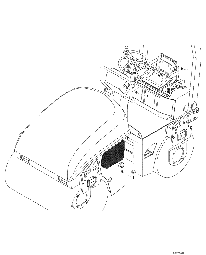 Схема запчастей Case DV204 - (12-152/124[01]) - PADLOCK (GROUP 152/124) (09) - CHASSIS/ATTACHMENTS