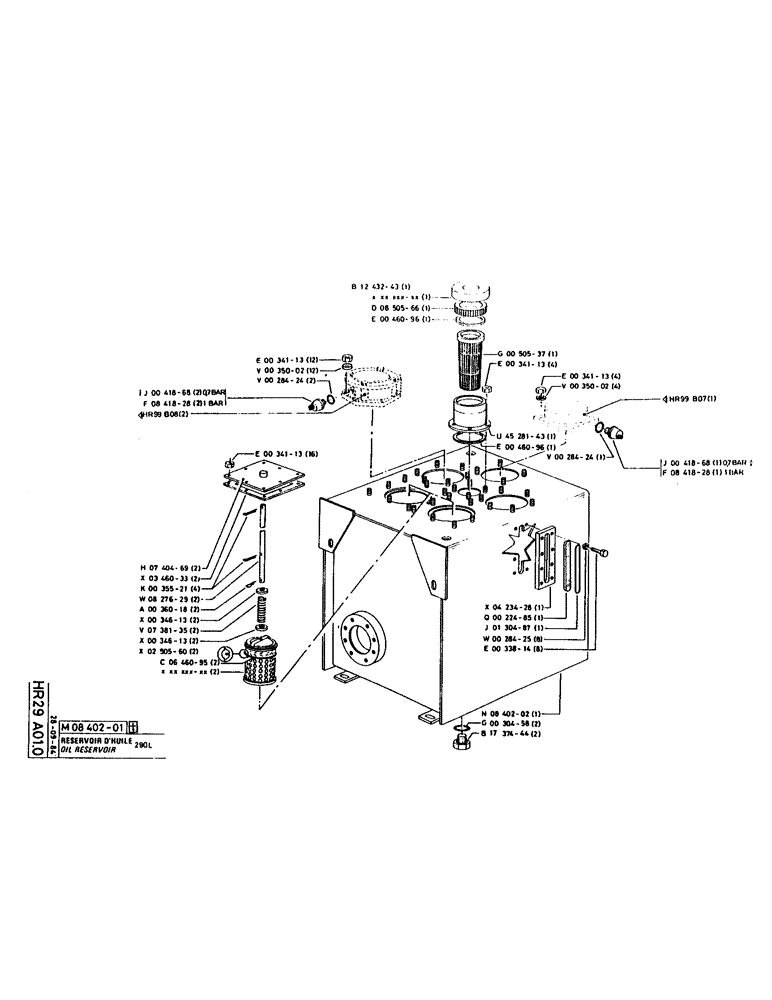 Схема запчастей Case 160CK - (232) - OIL RESERVOIR (07) - HYDRAULIC SYSTEM