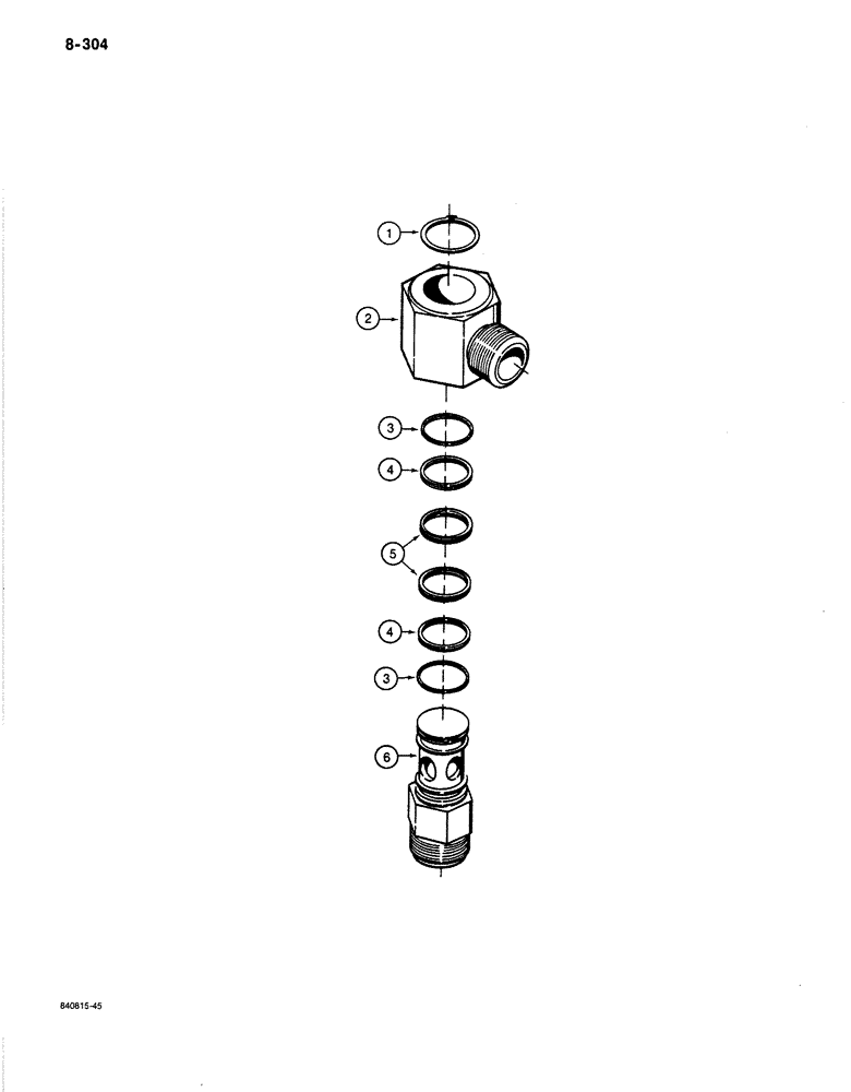 Схема запчастей Case 1187B - (8-304) - UPPER SWIVEL, ROTARY CUTTER MOTOR HYDRAULICS (08) - HYDRAULICS