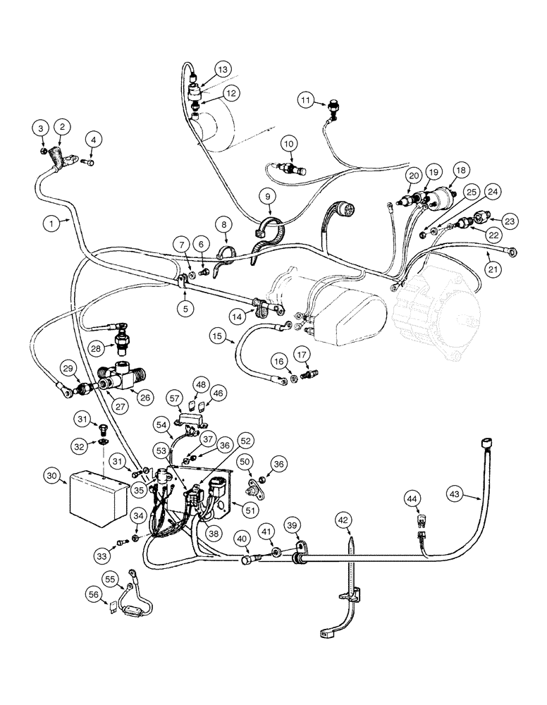 Схема запчастей Case 885 - (04-20[01]) - ELECTRICAL SYSTEM - ENGINE (04) - ELECTRICAL SYSTEMS