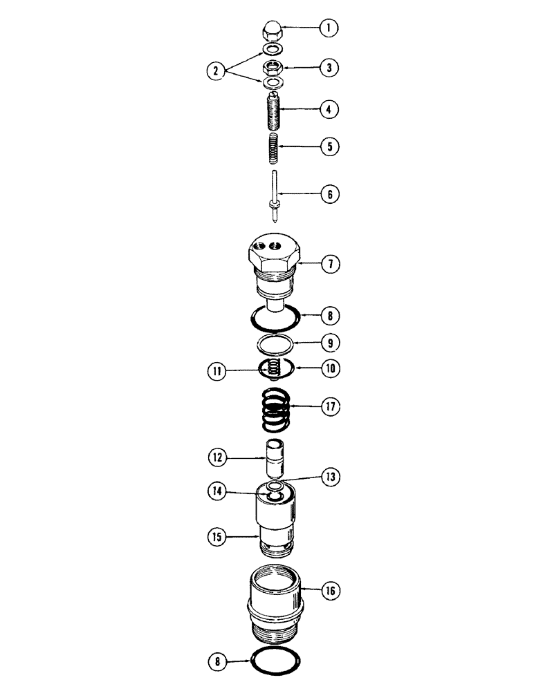 Схема запчастей Case 40 - (266) - MAIN RELIEF CARTRIDGE, (USED ON UNITS WITH PIN 6270807, 6270808 AND 6270810 AND AFTER) (35) - HYDRAULIC SYSTEMS