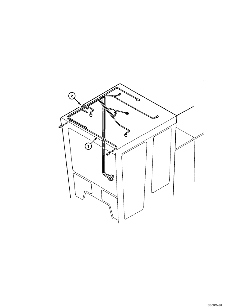 Схема запчастей Case 845 - (04.19[00]) - ELECTRIC SYSTEM - CAB (04) - ELECTRICAL SYSTEMS