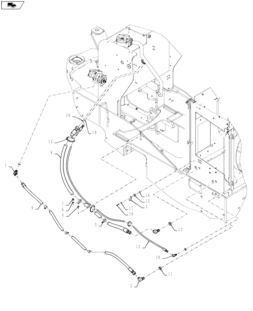 Схема запчастей Case 1021F - (10.414.02[01]) - STANDARD FAN RELIEF VALVE (10) - ENGINE