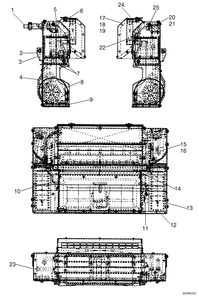 Схема запчастей Case 465 - (09-38A) - HEATER AND AIR CONDITIONING ASSY (09) - CHASSIS