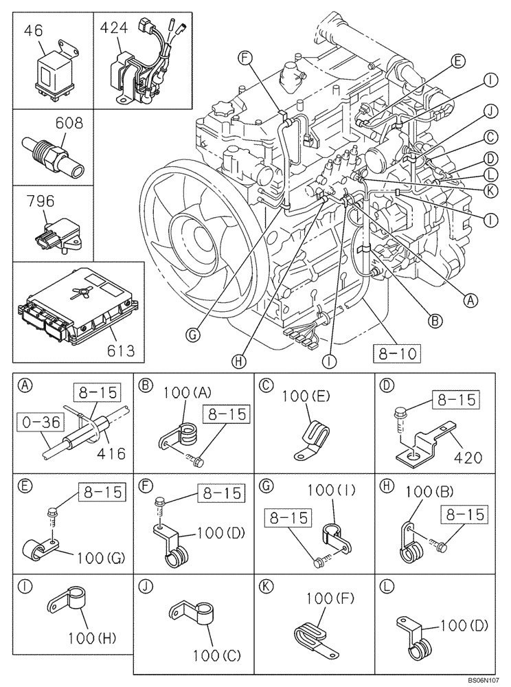 Схема запчастей Case CX240B - (04-02) - ELECTRICAL ACCESSORIES - ENGINE (04) - ELECTRICAL SYSTEMS