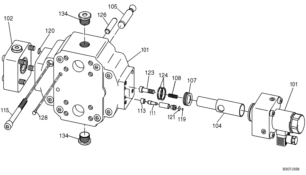 Схема запчастей Case 21E - (22.126[2988376000]) - REGULATION HYDRAULIC MOTOR (35) - HYDRAULIC SYSTEMS