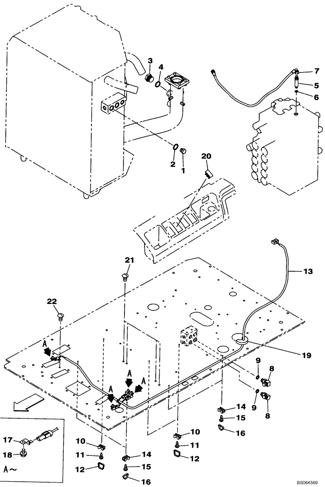 Схема запчастей Case CX240B - (08-048) - PLUG (08) - HYDRAULICS