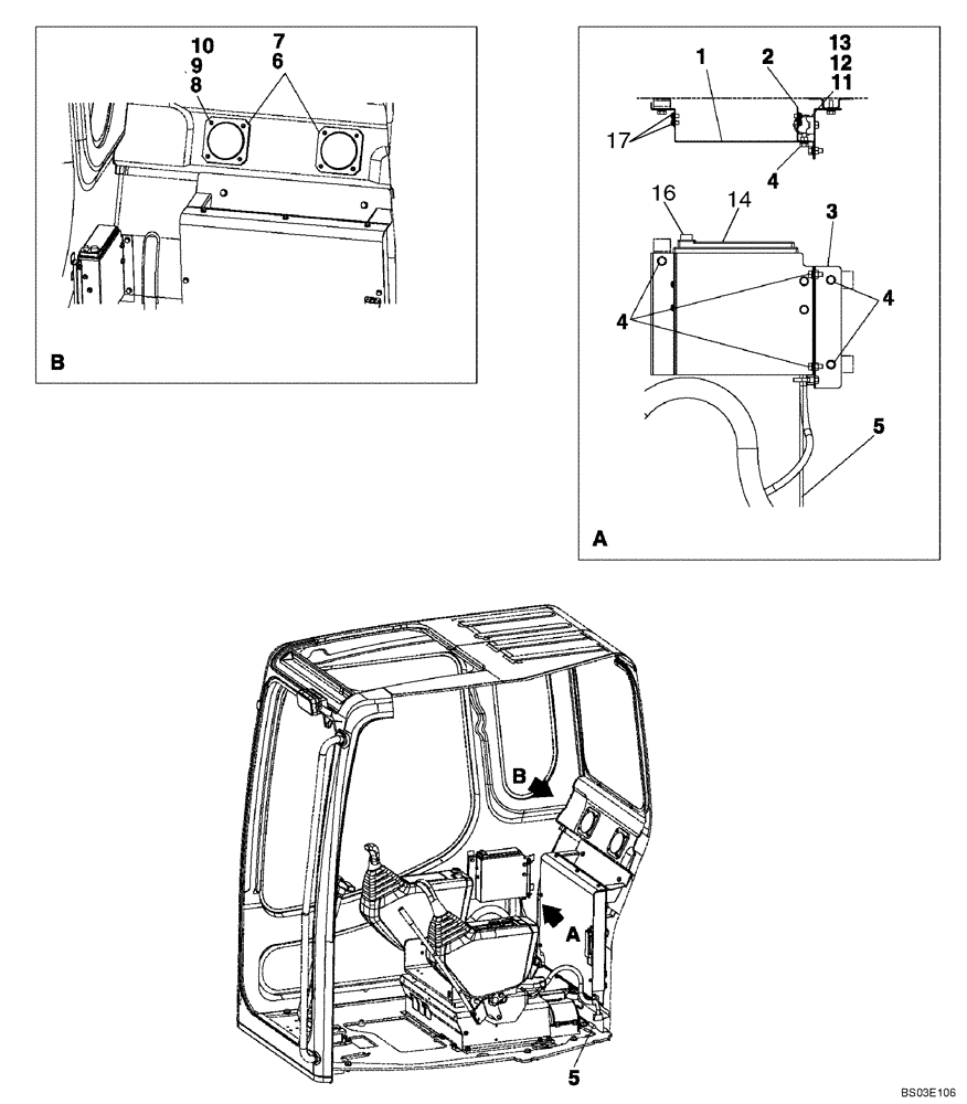 Схема запчастей Case CX135SR - (04-06) - RADIO (04) - ELECTRICAL SYSTEMS