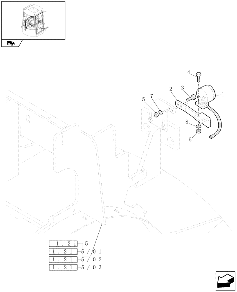 Схема запчастей Case 321E - (633) - REVERSE GEAR BUZZER INSTALLATION (18) - VARIATIONS