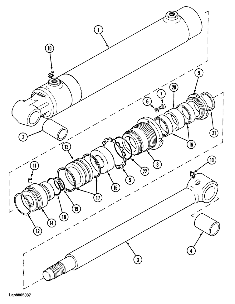 Схема запчастей Case 688C - (8G-104) - WOOD GRAB CYLINDER (07) - HYDRAULIC SYSTEM