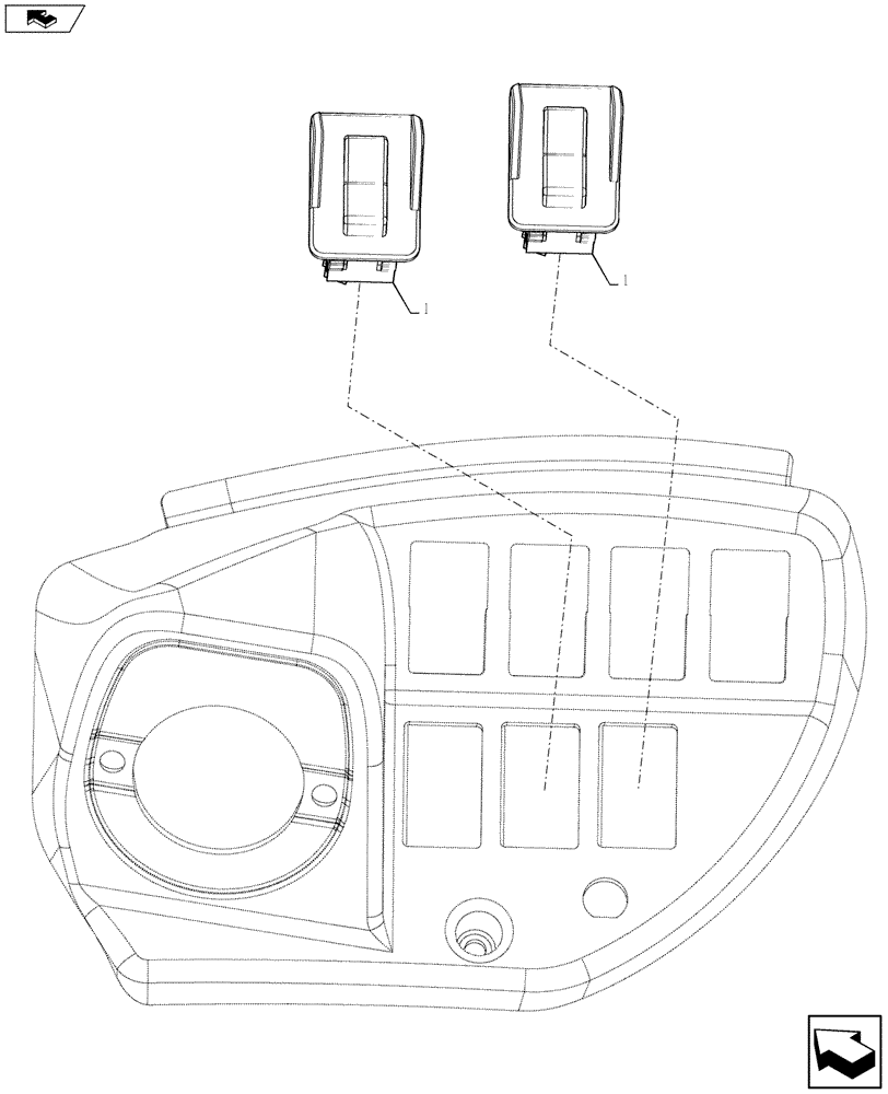 Схема запчастей Case 590SN - (55.524.01) - VAR - 442017 - BACKHOE BUCKET, COUPLING, HYDRAULIC, SWITCH (55) - ELECTRICAL SYSTEMS