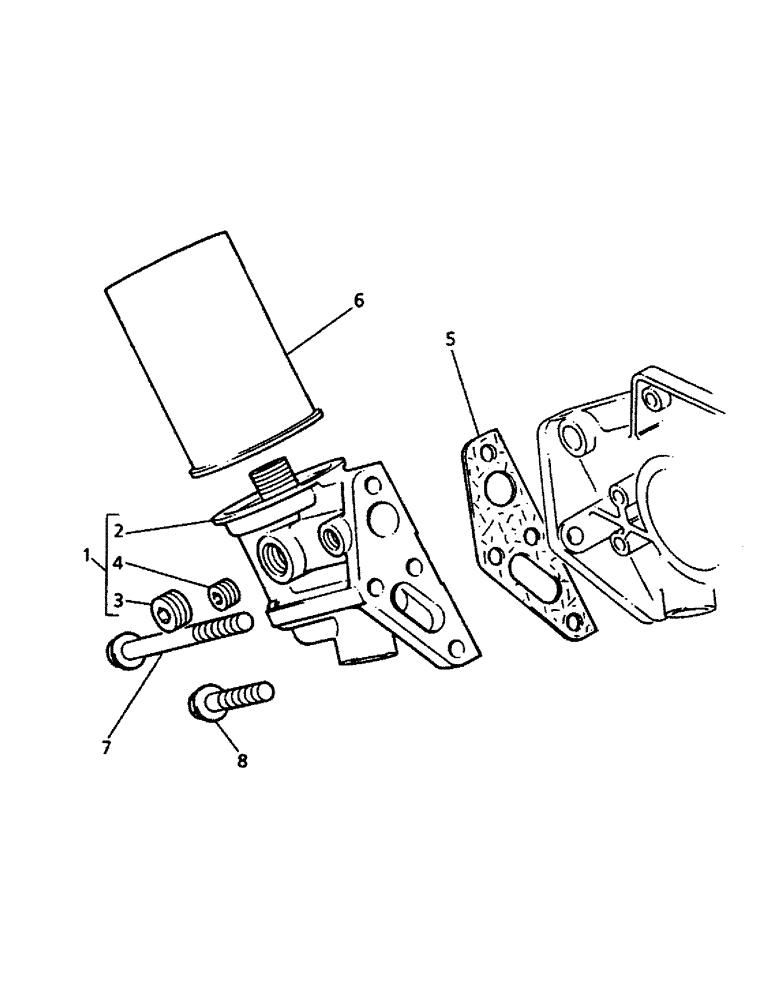 Схема запчастей Case 221B - (2-36) - OIL FILTER, 121B (DAH1215912-) / 221B (DAH2215913-) (02) - ENGINE