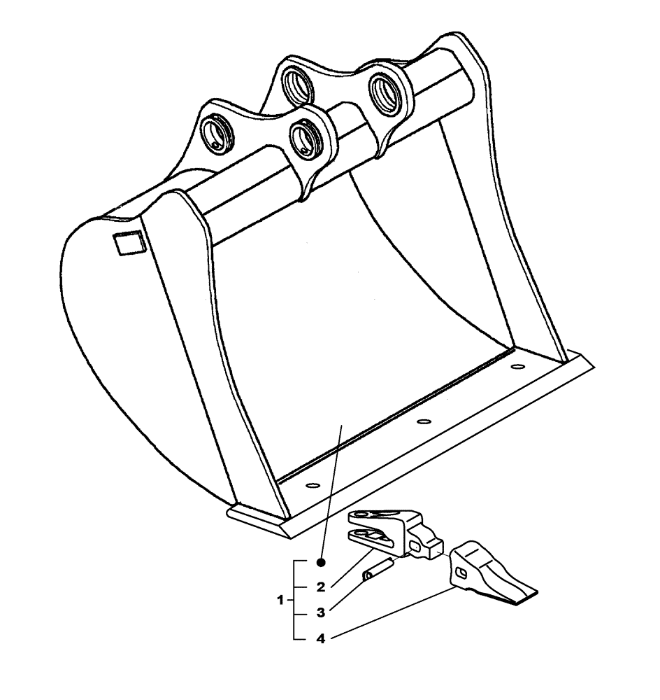 Схема запчастей Case CX210C LC - (84.100.03) - GENERAL PURPOSE BUCKET - HD (84) - BOOMS, DIPPERS & BUCKETS